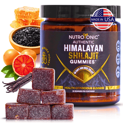 Authentic Himalayan Shilajit® Gummies Sweetened with Organic Manuka Honey.