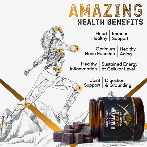 Authentic Himalayan Shilajit® Gummies Sweetened with Organic Manuka Honey Flavored with Pomegranate Oil & Organic Vanilla